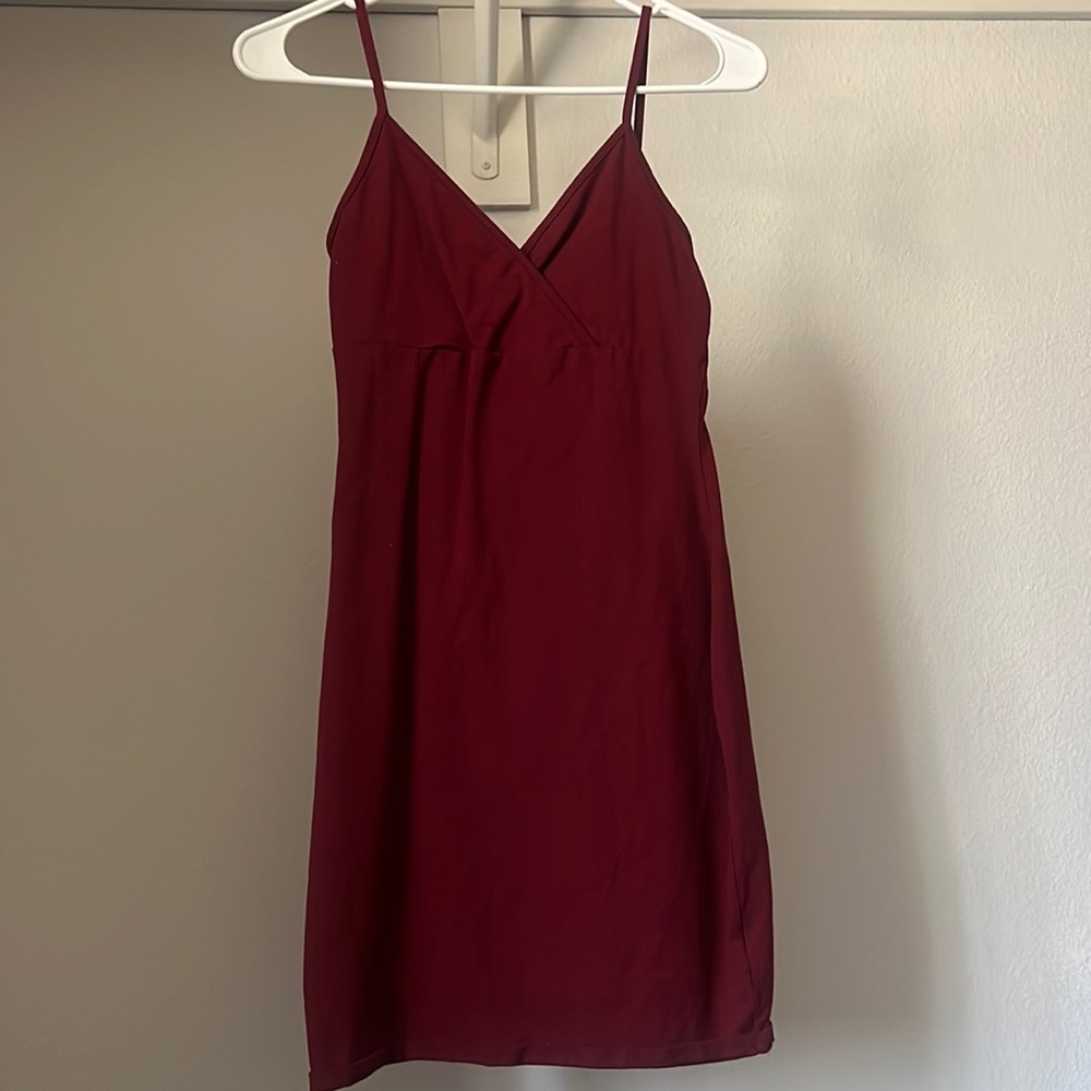 Burgundy spaghetti strap dress size m